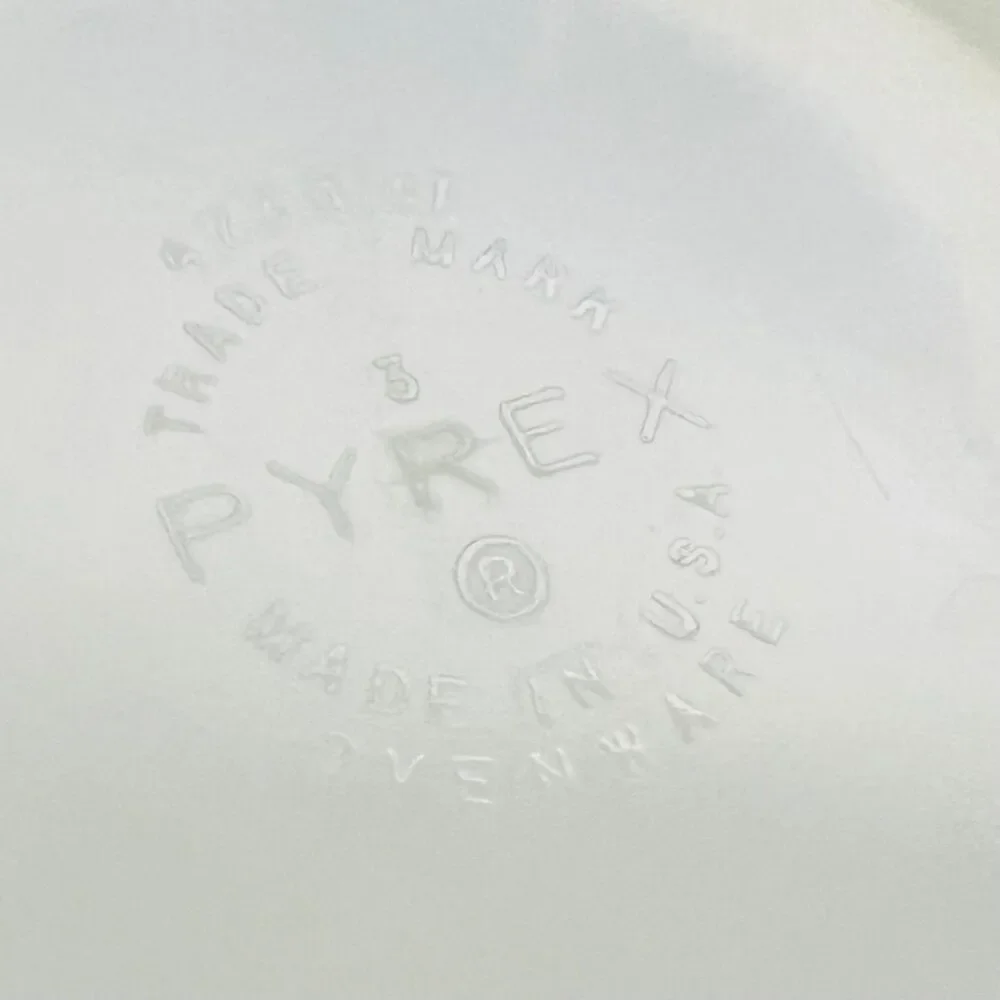 PYREX Verde Green Square Flowers 473 Casserole Dish 1 Qt